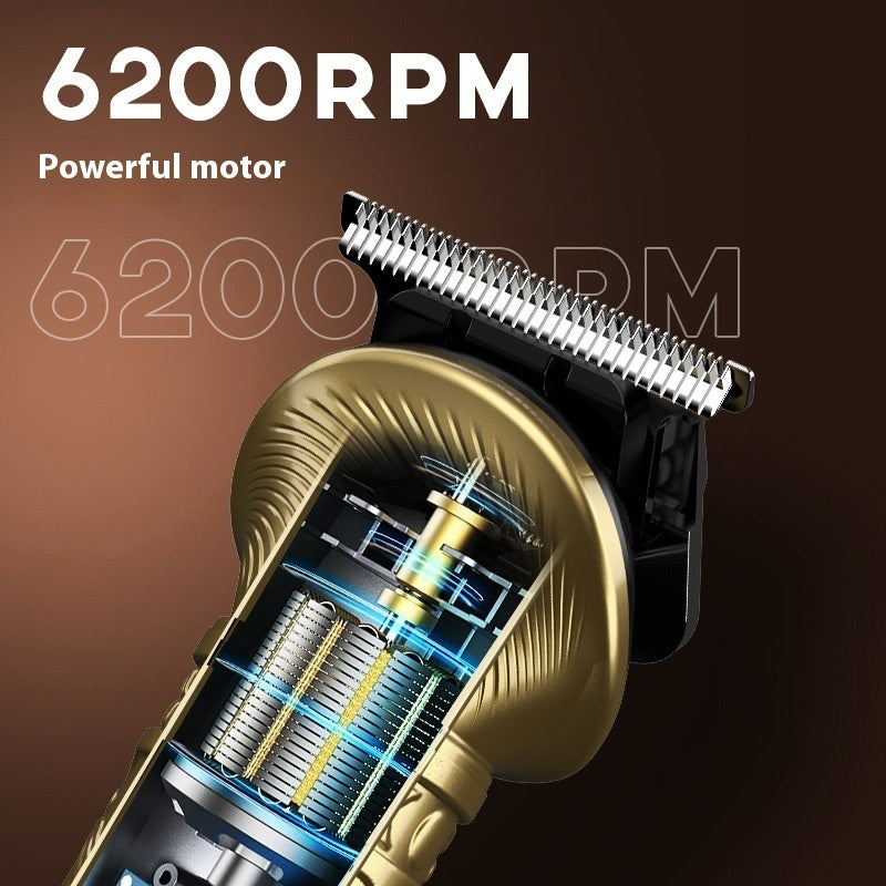 Multifunctional Electric Clipper Hair Clipper Retro Carved Oil Head Electric Clipper