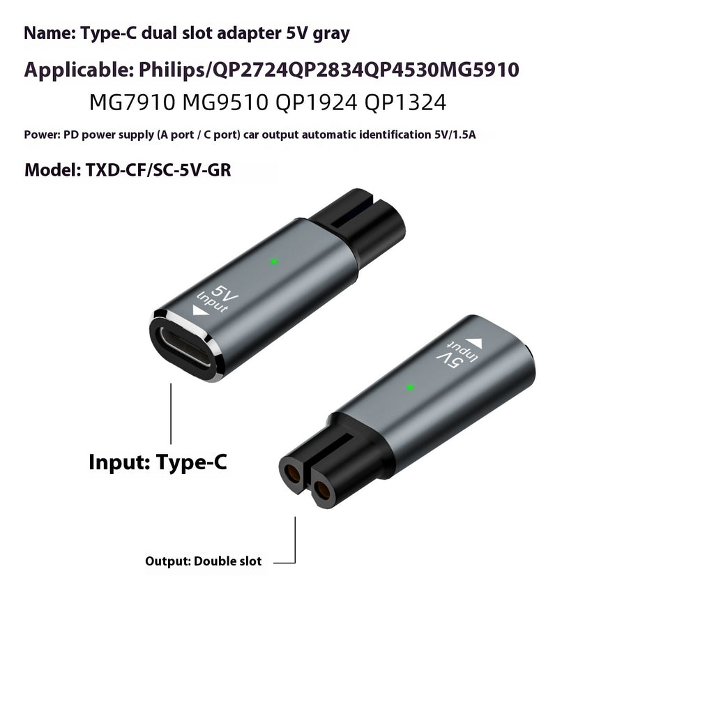 Applicable Electric Shaver Hair Clipper Charging Adapter