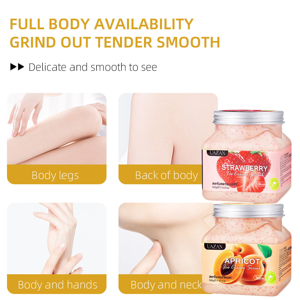 Ice Cream Body Scrub Cream Deep Cleansing Exfoliating Chicken Skin