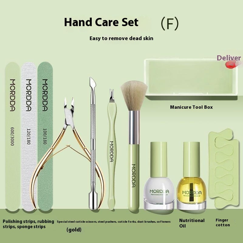Nail Care Full Set Cuticle Nipper Steel Push Rub Polishing