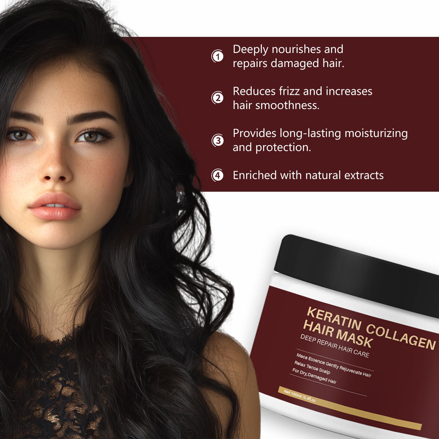 Moisturizing And Repairing Strong And Tough Anti-hair Dense Collagen Hair Mask