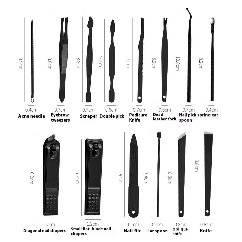 Manicure Household Large Size 26 Pieces Nail Scissor Set