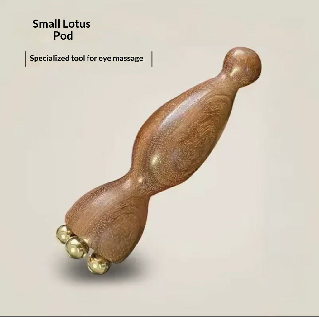 Small Lotus Pod Brass Bead Facial Massager