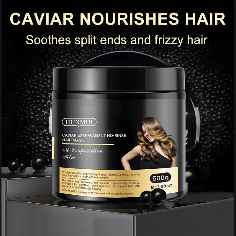 HUNMUI Caviar Luxury Moisturizing No-Rinse Hair Mask 500g