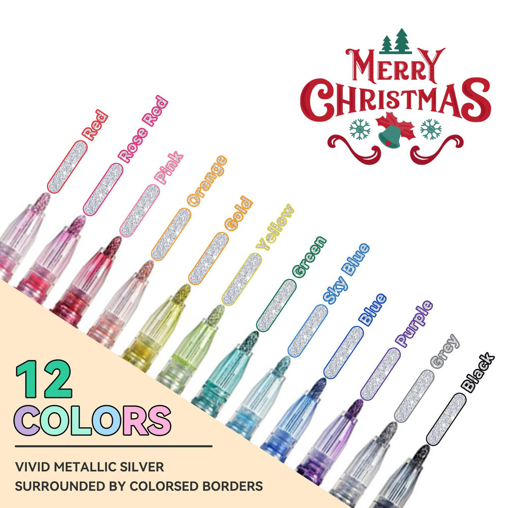 Fluorescent Double Line Contour Pen