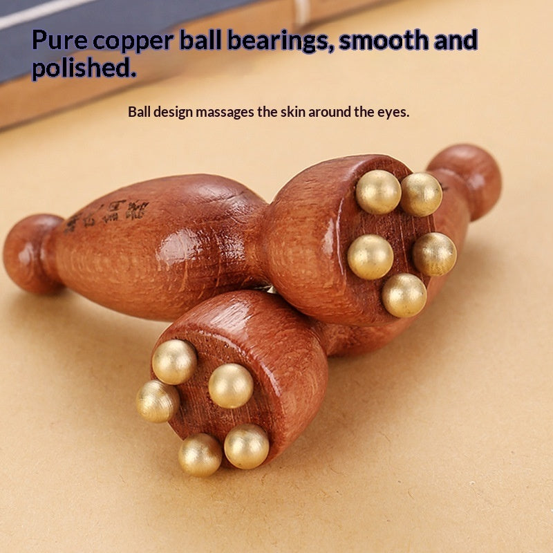 Small Lotus Pod Brass Bead Facial Massager