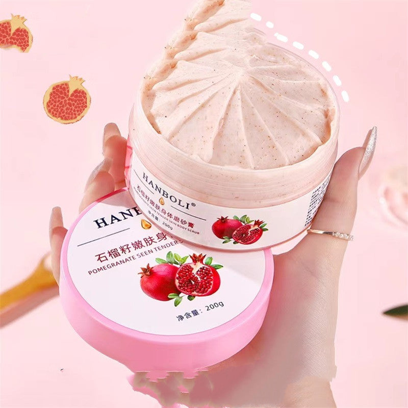 Pomegranate Seed Skin Rejuvenation Body Scrub Cream Skin Cleaning