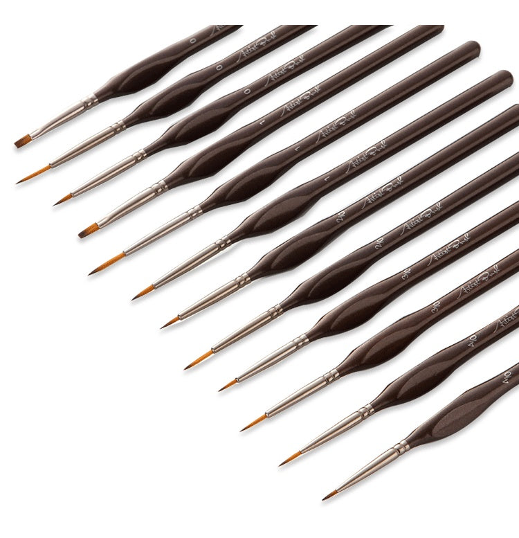Painting Triangle Pole Double Color Nylon Hair Hook Line Pen Watercolor Brush Professional Art Supplies