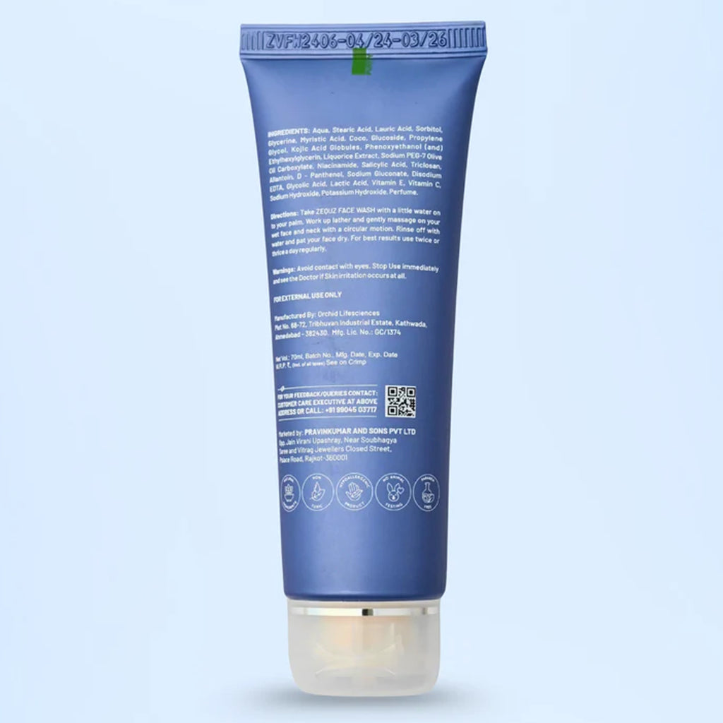 Zequz Vitamin C + E Brightening Face Wash - (1 Pc  70 Ml)